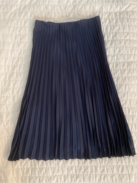 J. Crew Dresses & Skirts - J. Crew Navy Pleated A-Line Midi Skirt